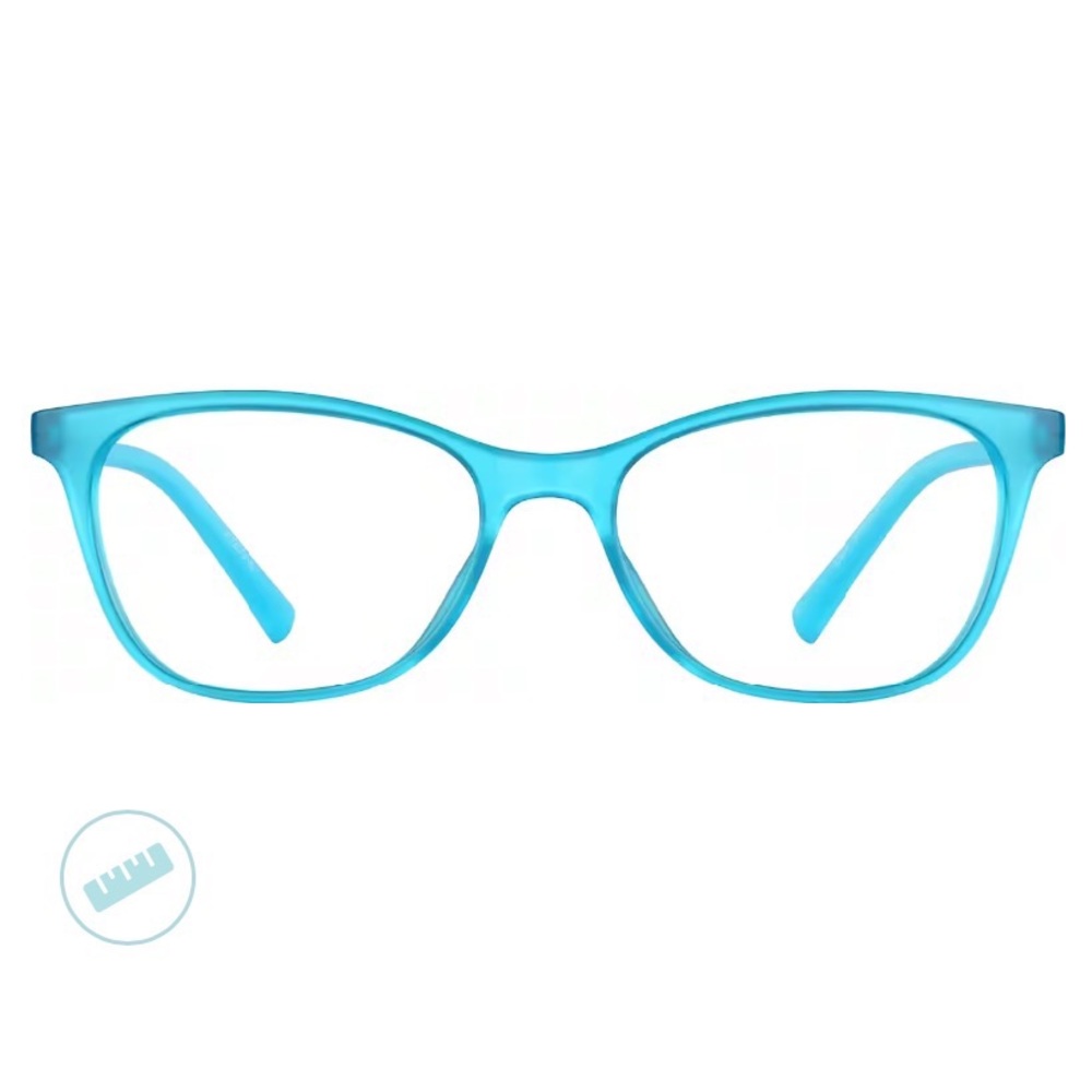 Zenni Optical Rectangle Glasses Turquoise Blue